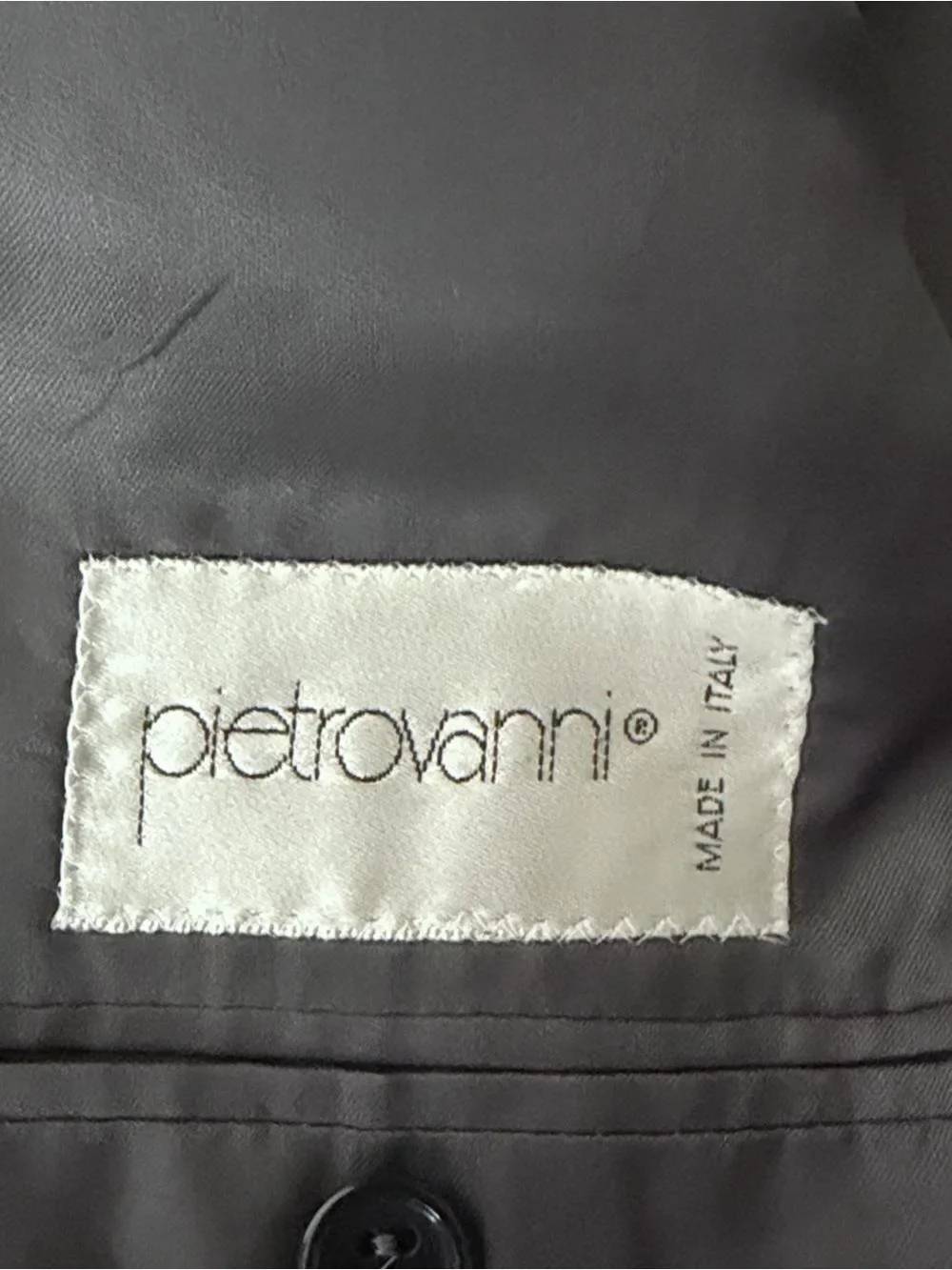 Pietrovanni Italy Wool Silk Suit Jacket Blazer Gray Blue EUR 52L US 42L